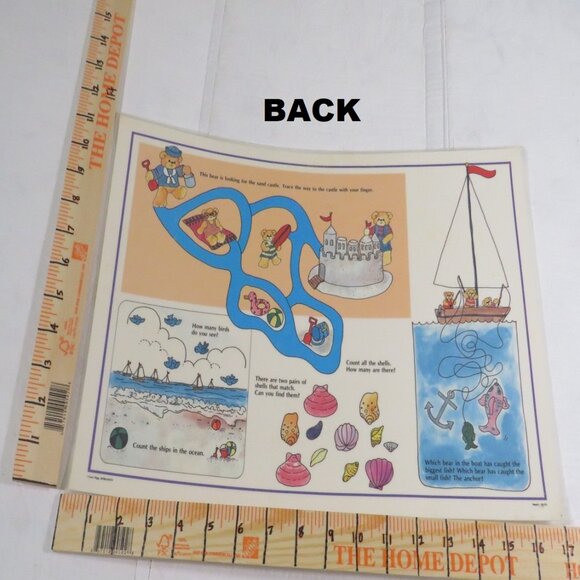 Vintage LUCY RIGGS 1986 Placemat BEACH #80268 (professional thick lamination) - Picture 2 of 4